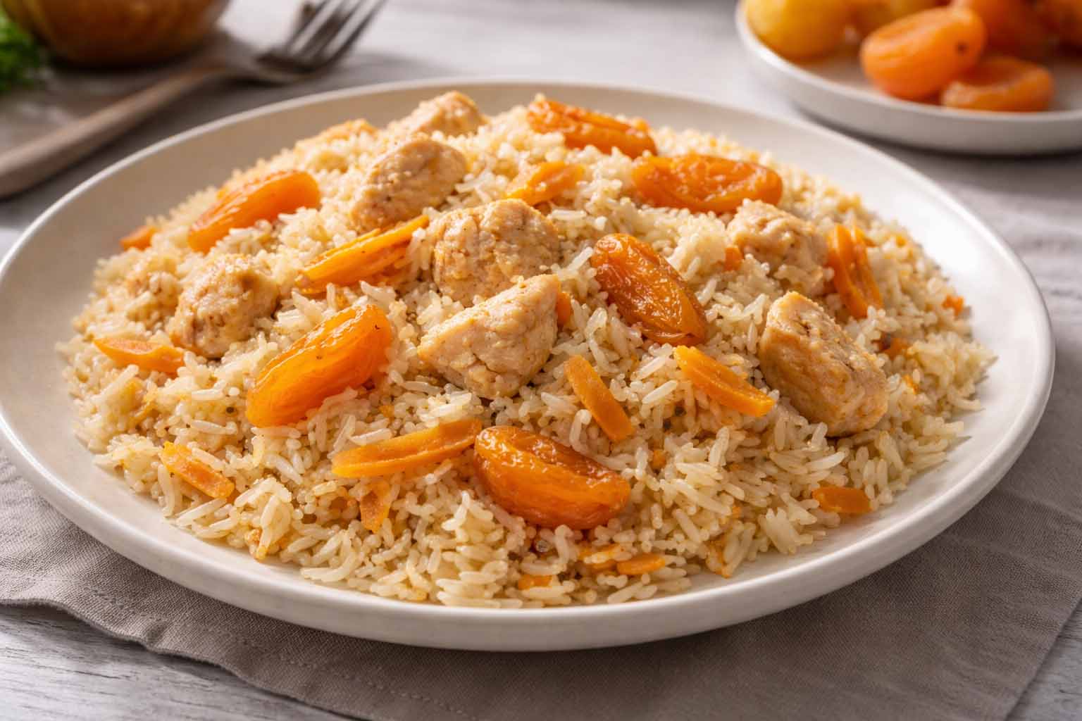 Ладожский плов с курицей и курагой