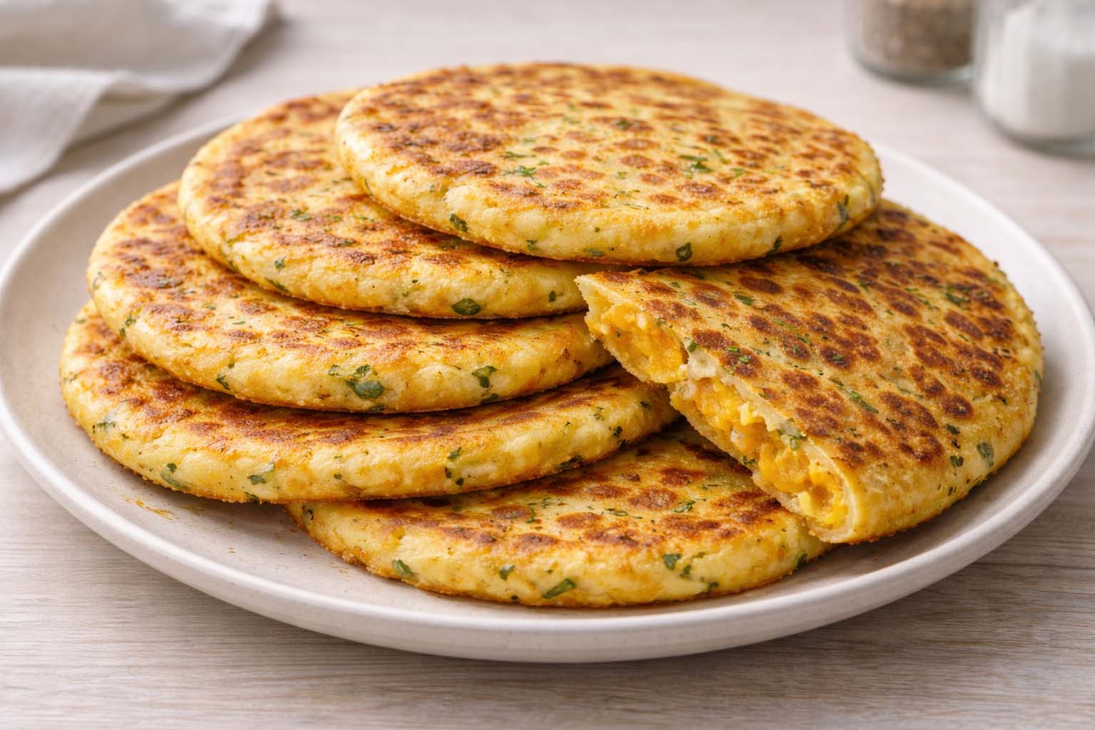 Лепешки с тыквой и зеленью