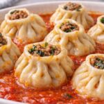 Ленивые хинкали с говядиной и шпинатом Ленивые хинкали с говядиной и шпинатом