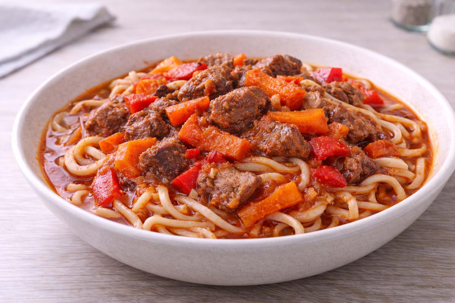 Овощной лагман с домашней лапшой